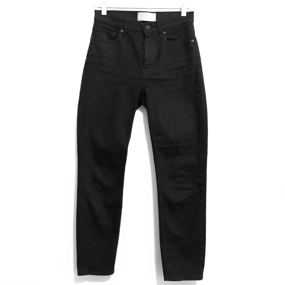EVERLANE HIGH RISE SKINNY JEAN BLACK ANKLE 25